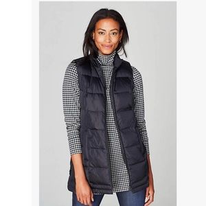 J Jill Down Puffer Sidesnap Vest Size 